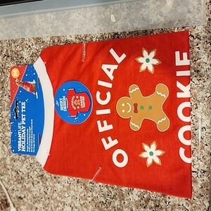 Doggie Christmas shirt:  Official Cookie Taster....Medium